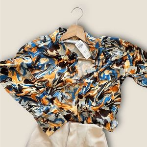 NWT A&F silky blouse